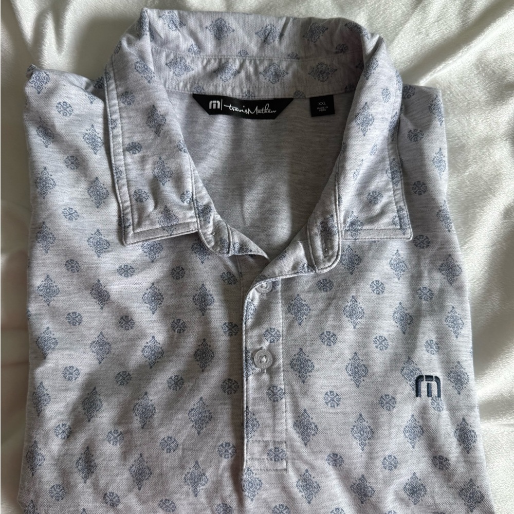 Travis Mathew Gray Casual Button Down Shirt